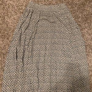 Vintage Ankle Length Flowing Cotton Skirt